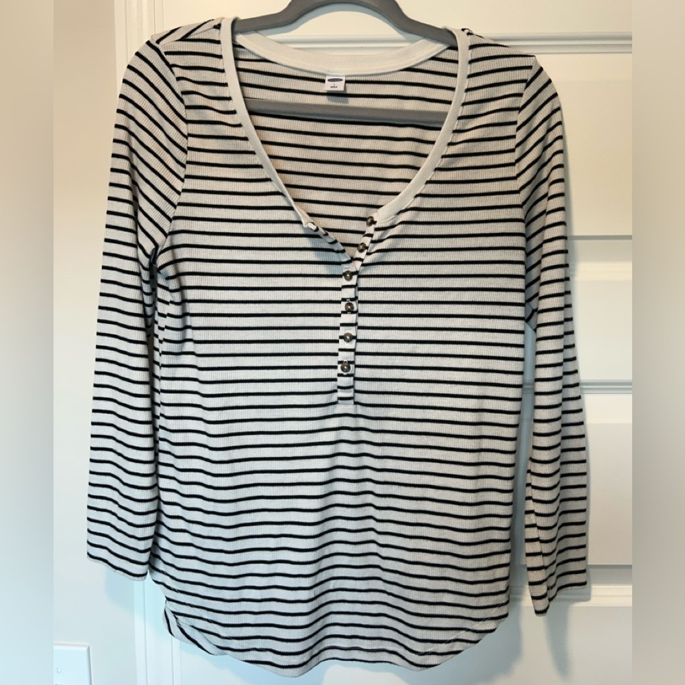Old Navy Striped Henley Top